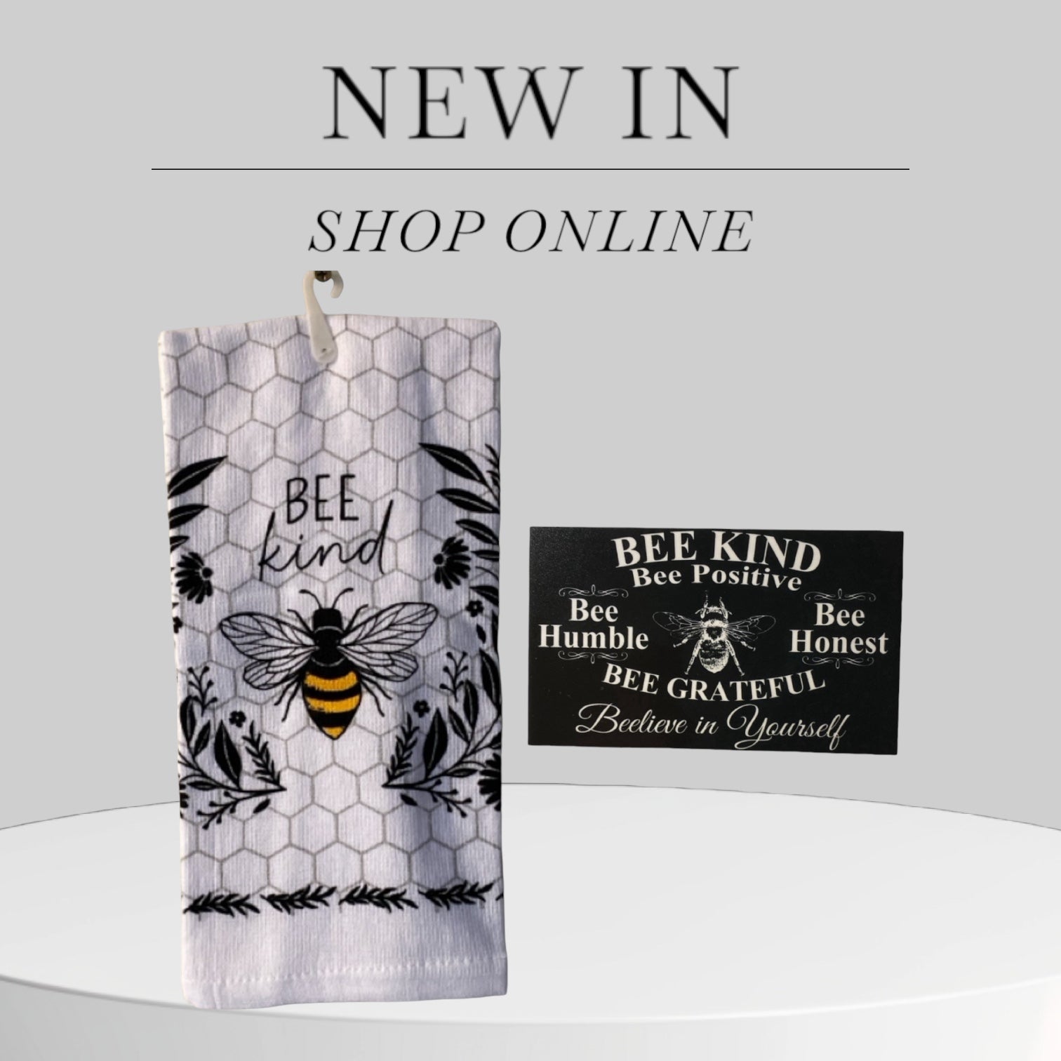 Bee Kitchen Tea Towel Be Kind and Sign Gift Set - The Renmy Store Homewares & Gifts 