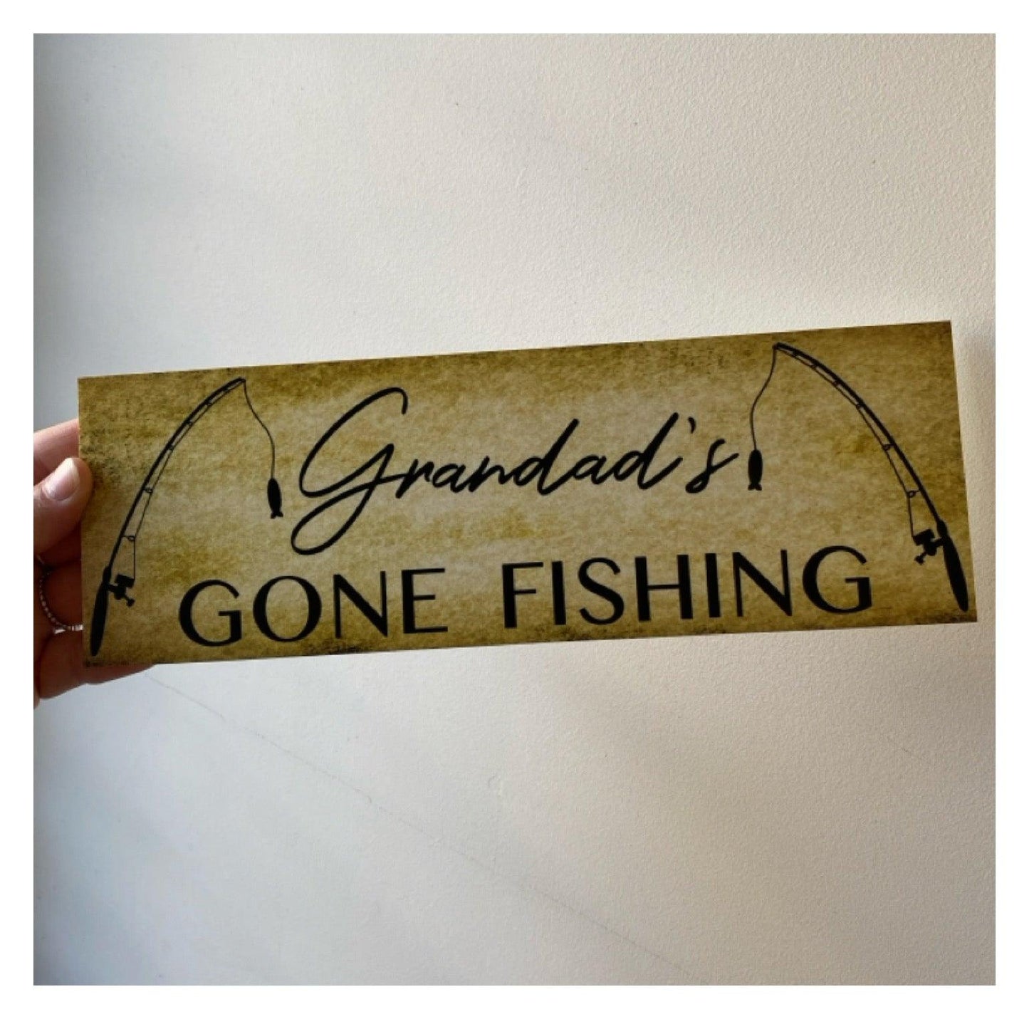 Gone Fishing Custom Personalised Sign - The Renmy Store Homewares & Gifts 