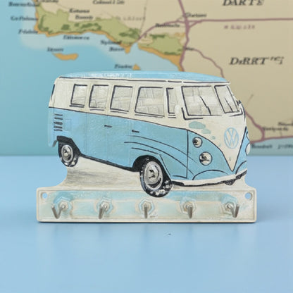 Kombi Blue Hook Key Rack Vintage