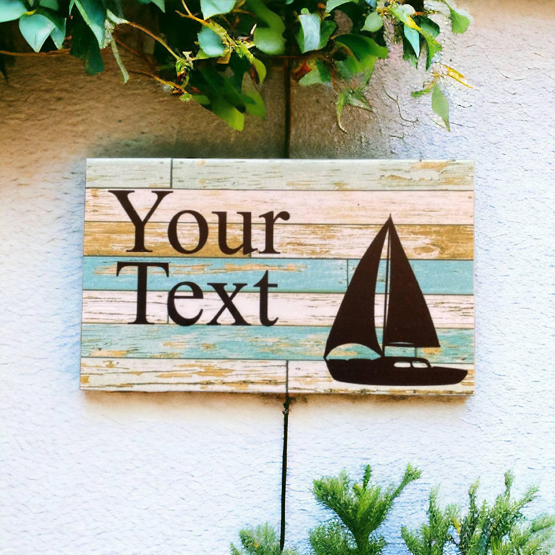 Sailing Nautical Boat Custom Sign - The Renmy Store Homewares & Gifts 