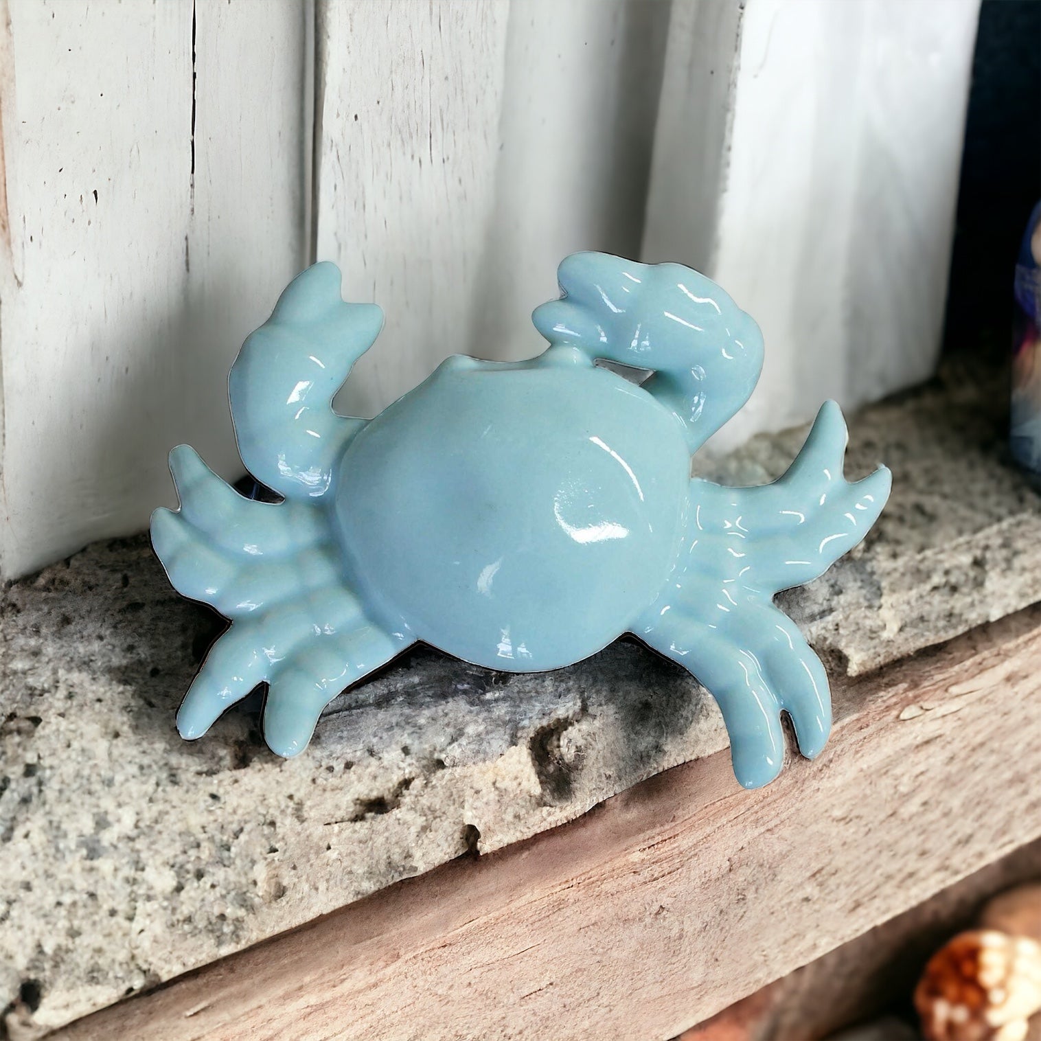 Crab Light Blue Ocean Ornament - The Renmy Store Homewares & Gifts 