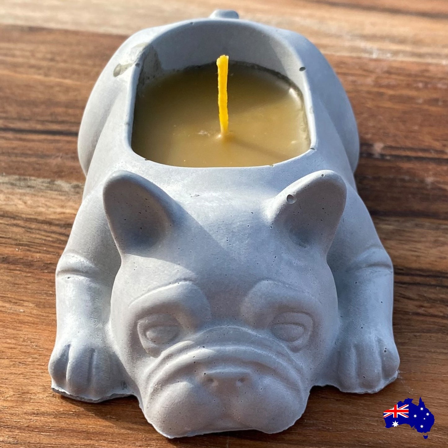 Pure Beeswax French Bulldog Candle Aussie Handmade