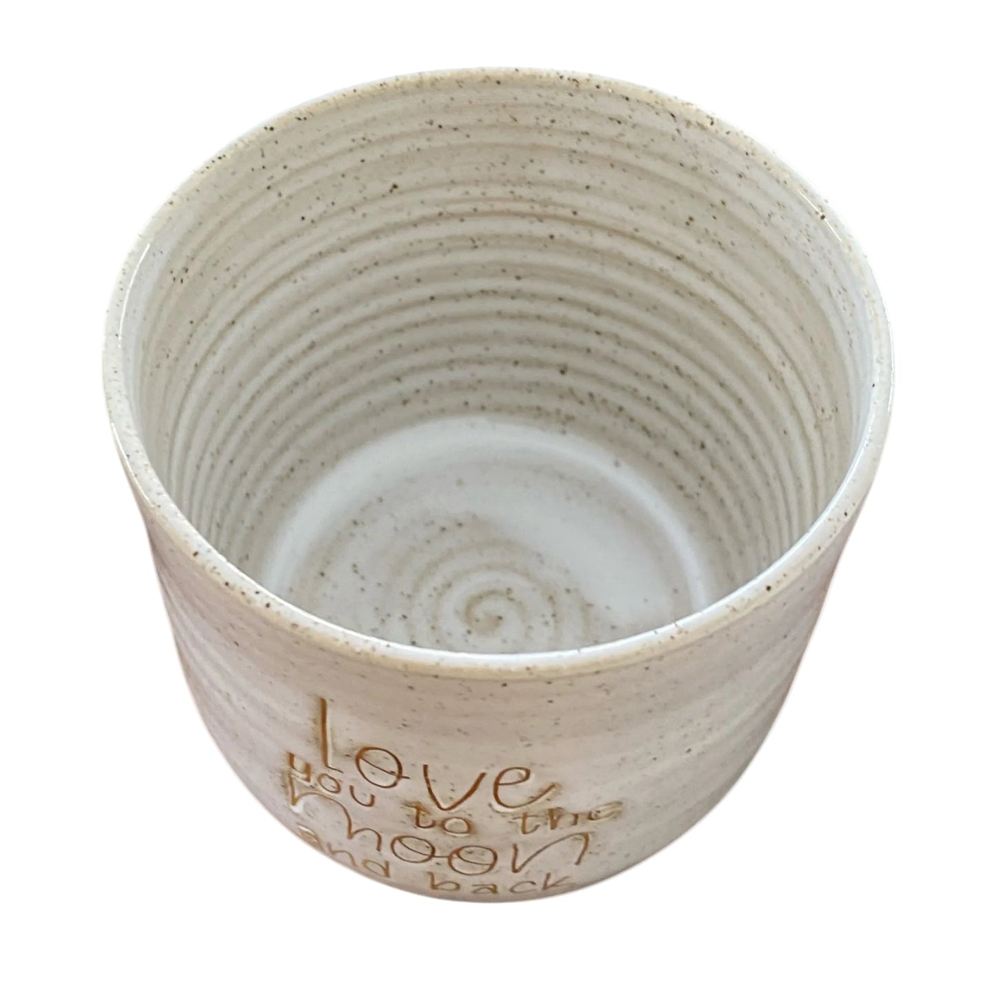 Mug Cup Love You Moon and Back Pottery Ceramic Aussie Made