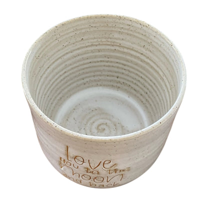 Mug Cup Love You Moon and Back Pottery Ceramic Aussie Made