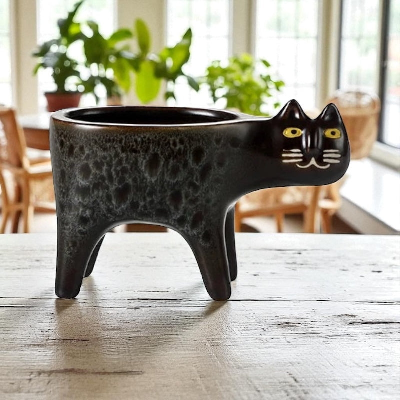 Pot Planter Garden Funky Coloured Cat Cats
