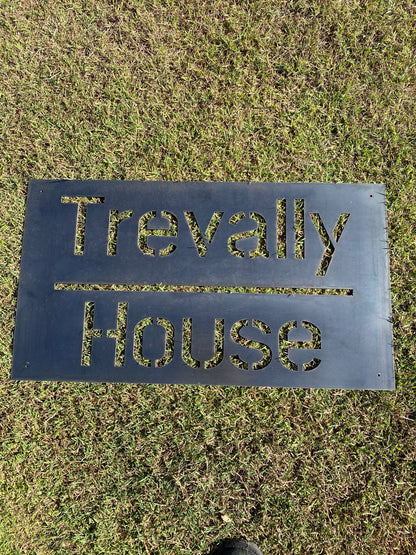 Custom Residence Property Address Sign - Personalised Rusty Metal Steel Sign - Australian Made