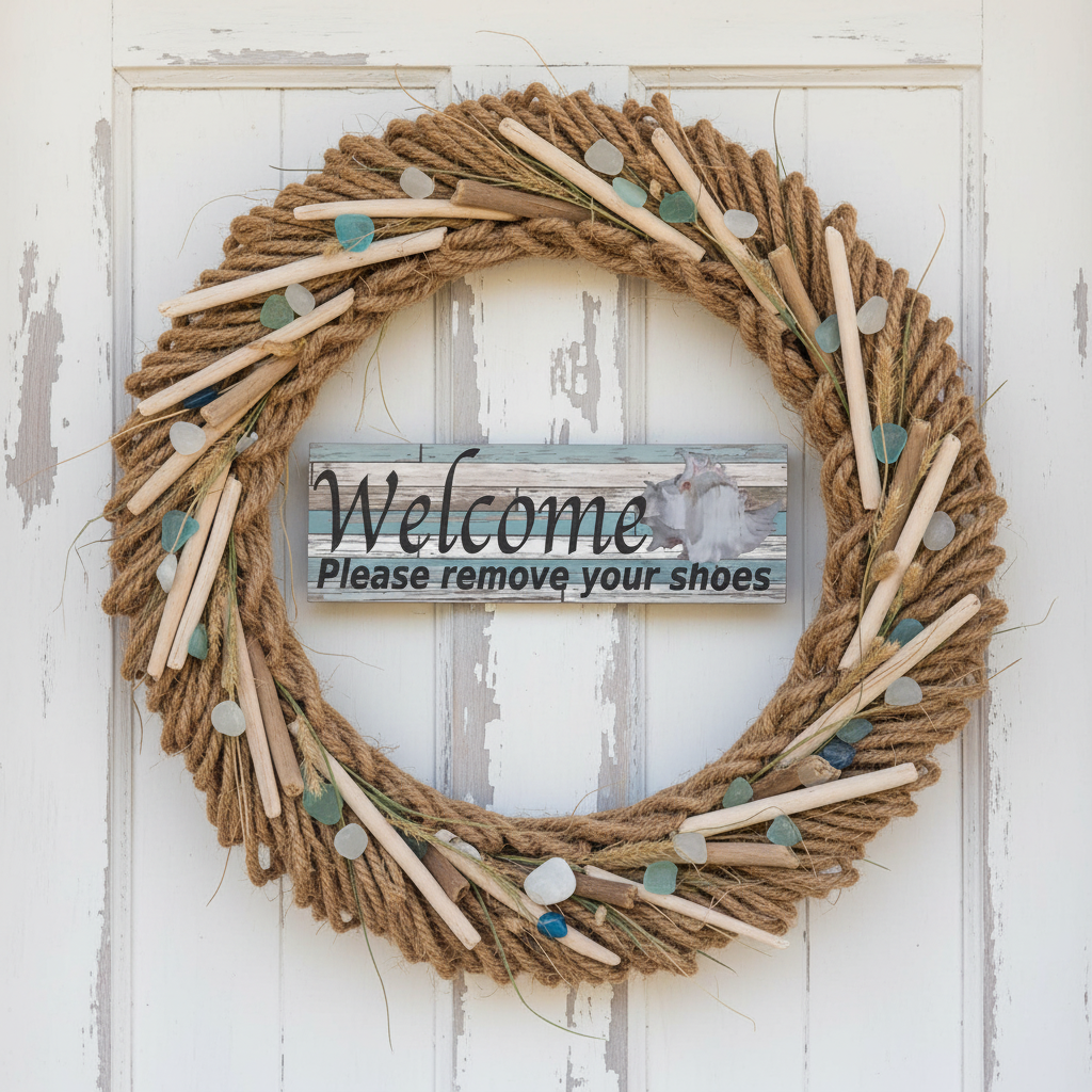Welcome Please Remove Your Shoes Shell Sign | Aussie Made
