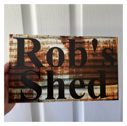 Rustic Rust Style  Custom Personalised Sign