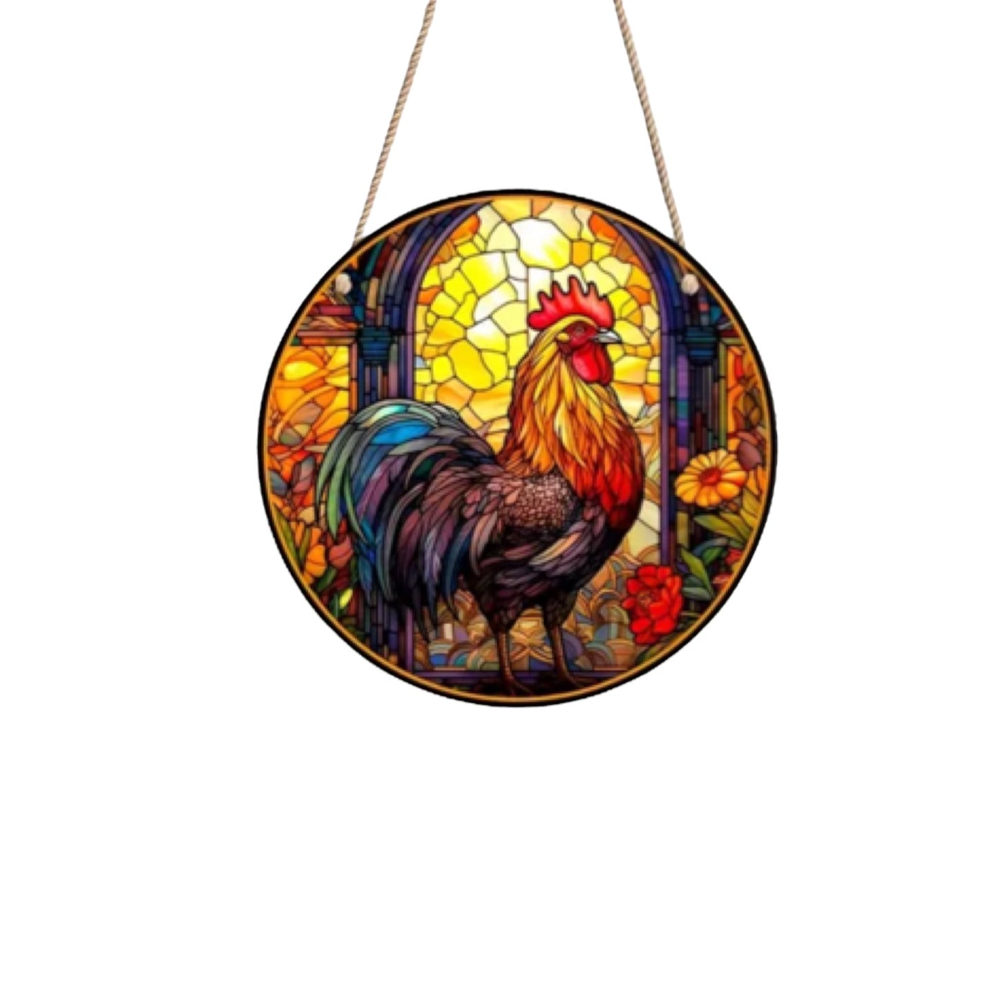 Rooster Socks Suncatcher Life Better With Chickens Sign Gift Set - The Renmy Store Homewares & Gifts 