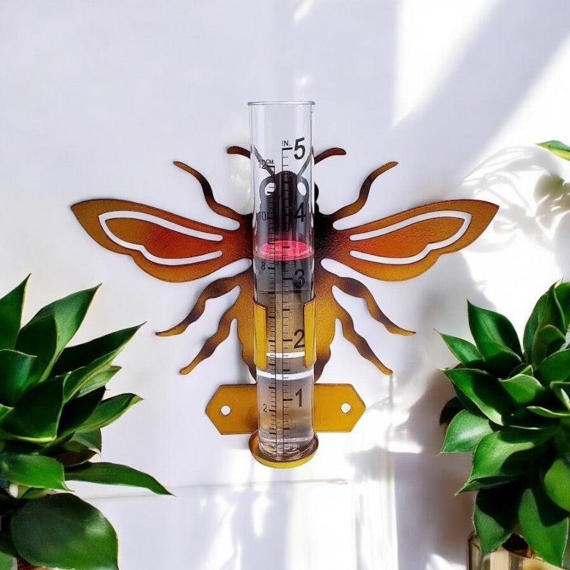 Rain Gauge Bee Rustic Garden - The Renmy Store Homewares & Gifts 
