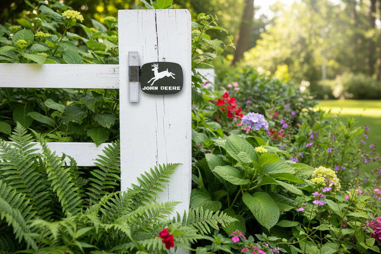 Rain Gauge Stake Wall John Deere Deer Vintage
