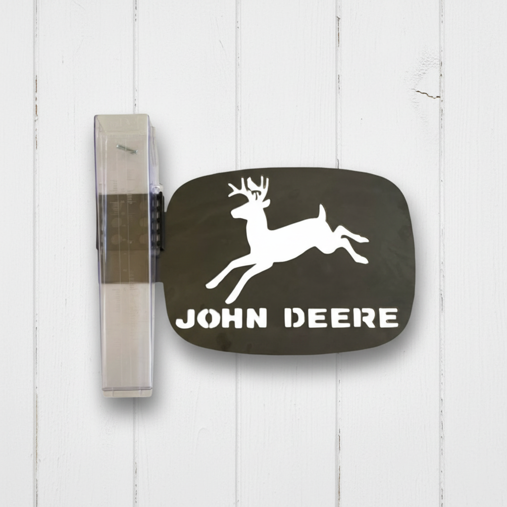 Rain Gauge Stake Wall John Deere Deer Vintage