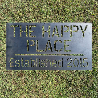 Custom Residence Property Address Sign - Personalised Rusty Metal Steel Sign - Australian Made