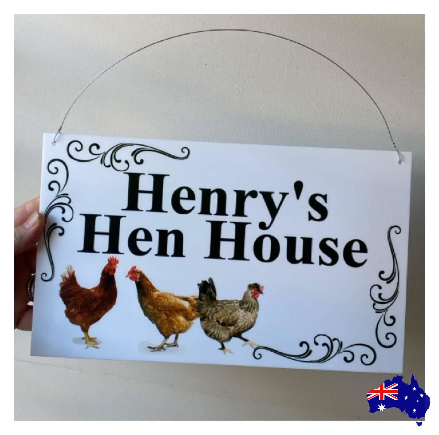 Chicken Hen Coop Your Text Custom Wording Sign - The Renmy Store Homewares & Gifts 