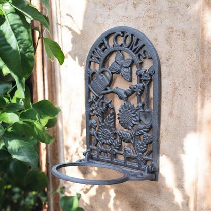 Planter Cast Iron Wall Hanging Welcome Decoration - The Renmy Store Homewares & Gifts 