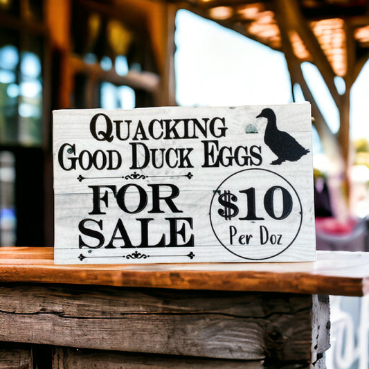 Duck Eggs For Sale Farm Stall Custom Sign - The Renmy Store Homewares & Gifts 
