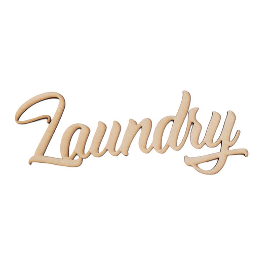 Laundry Door Word Sign MDF DIY Wooden - The Renmy Store Homewares & Gifts 