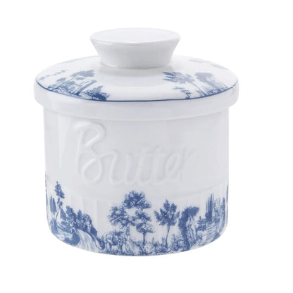 Butter Crock French Provincial Blue