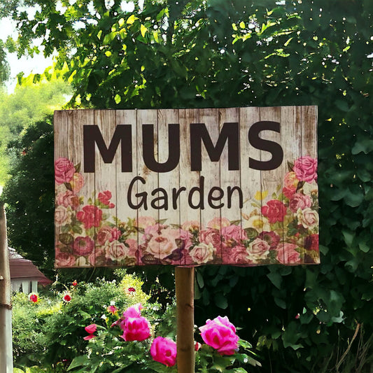 Mums Garden Sign Floral - The Renmy Store Homewares & Gifts 