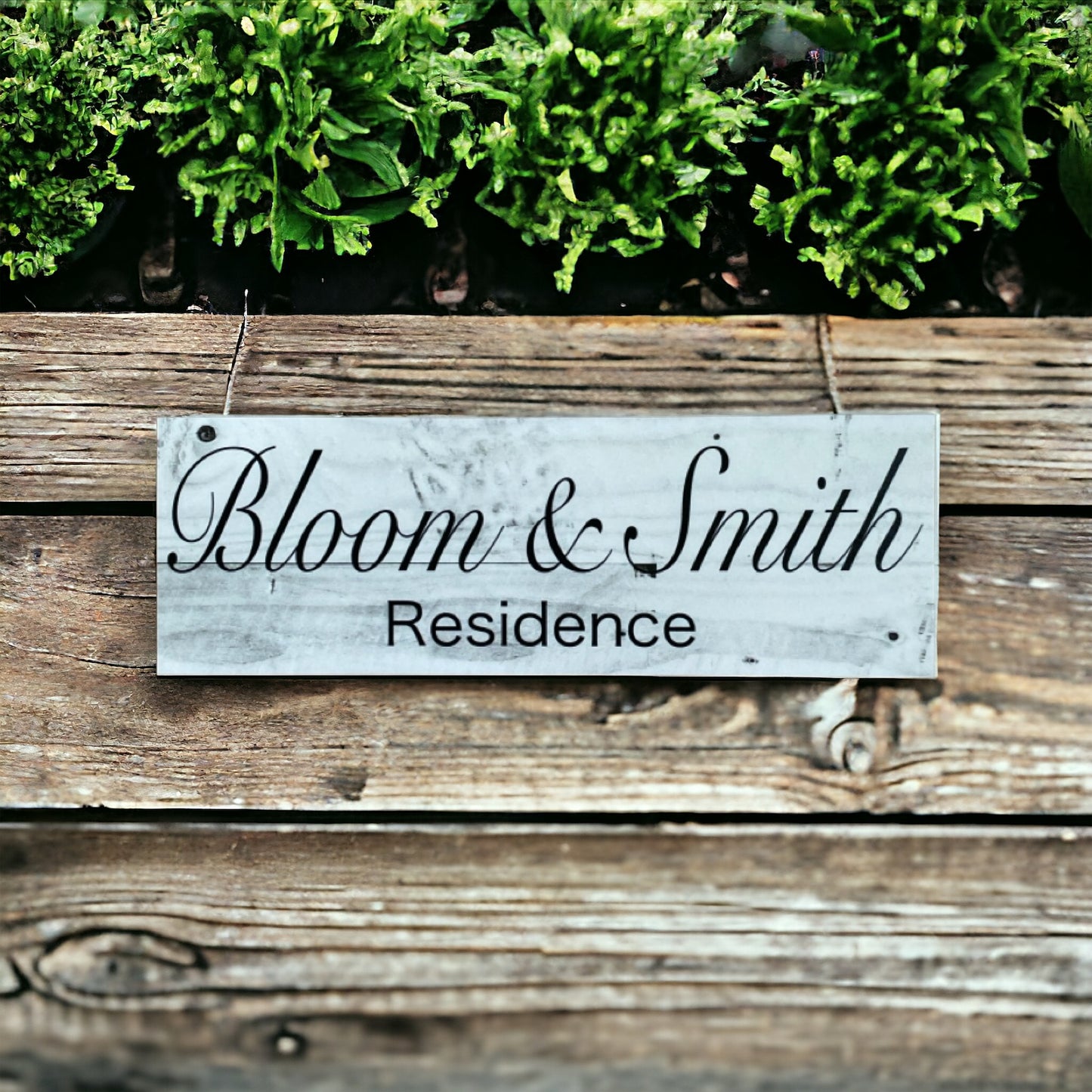 Family Residence Custom Personalised House Rustic Sign
