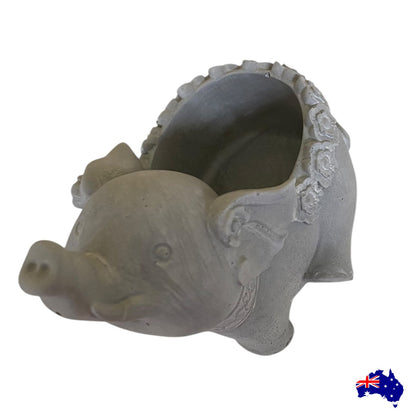Planter Pot Elephant Aussie Handmade Concrete