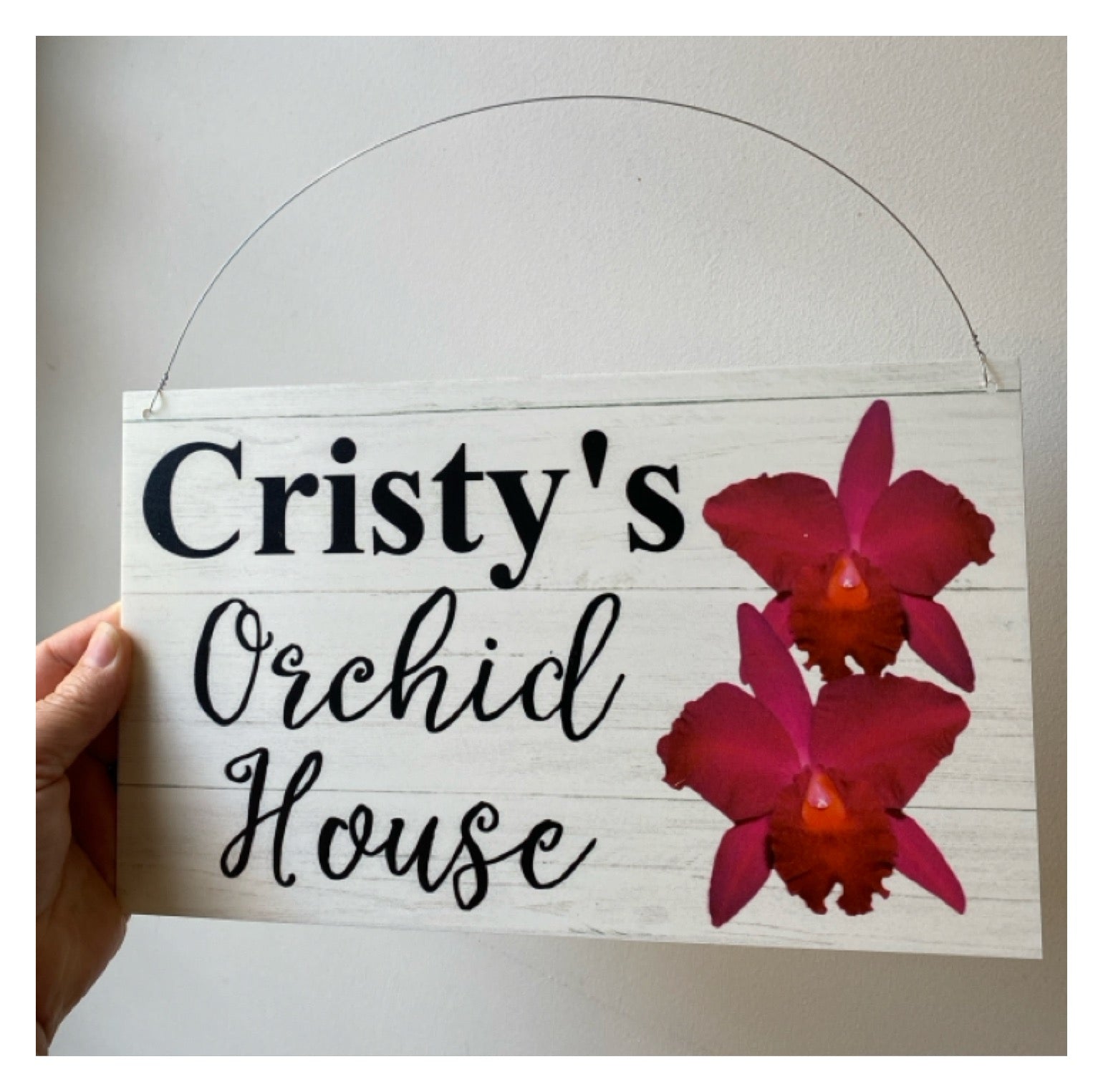 Orchid House Custom Wording Sign - The Renmy Store Homewares & Gifts 
