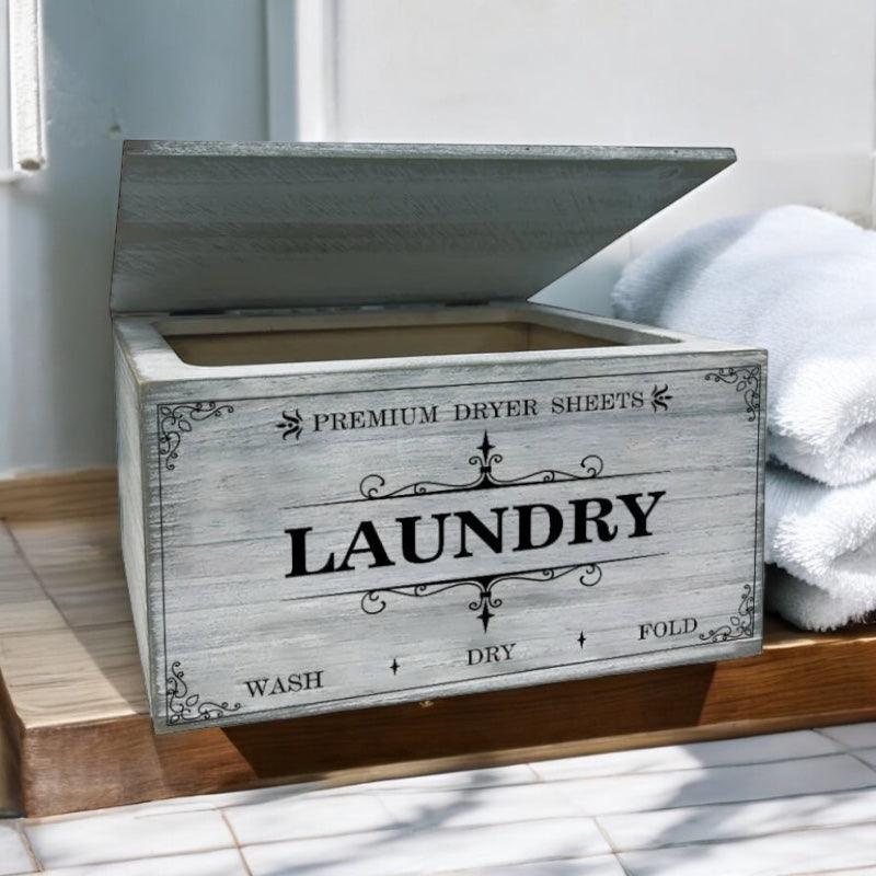 Laundry Rustic Retro Wooden Box