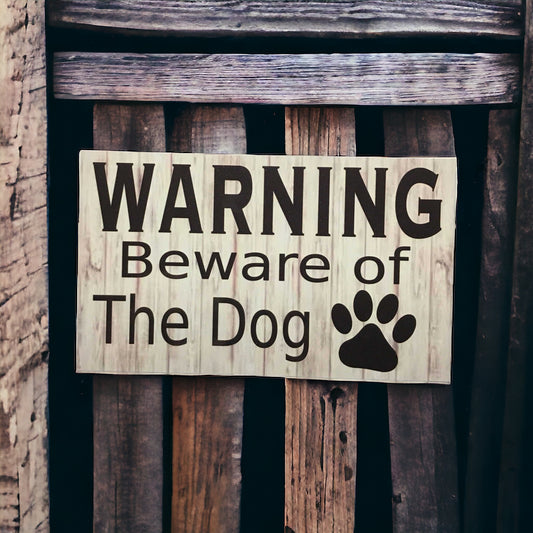 Warning Beware Of Dog or Dogs Sign