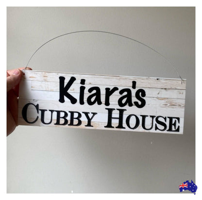 Cubby House Custom Personalised Kids Name Sign - The Renmy Store Homewares & Gifts 