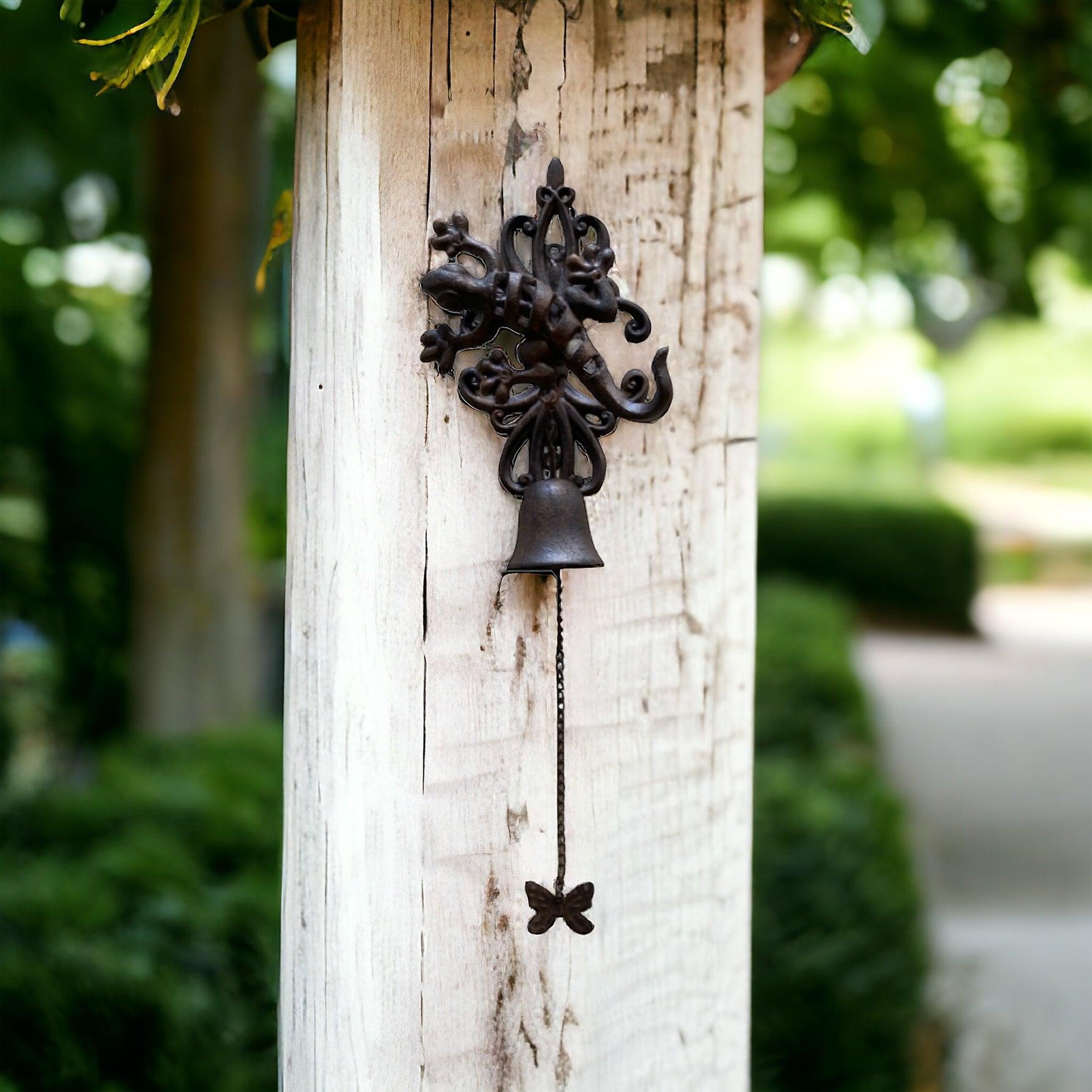 Door Bell Lizard Gecko Butterfly Cast Iron - The Renmy Store Homewares & Gifts 