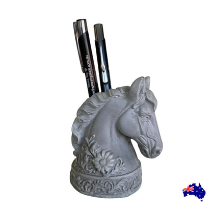 Planter Pot Horse Head Aussie Handmade Concrete