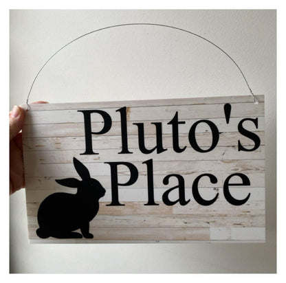 Rabbit Bunny Custom Personalised Sign - The Renmy Store Homewares & Gifts 