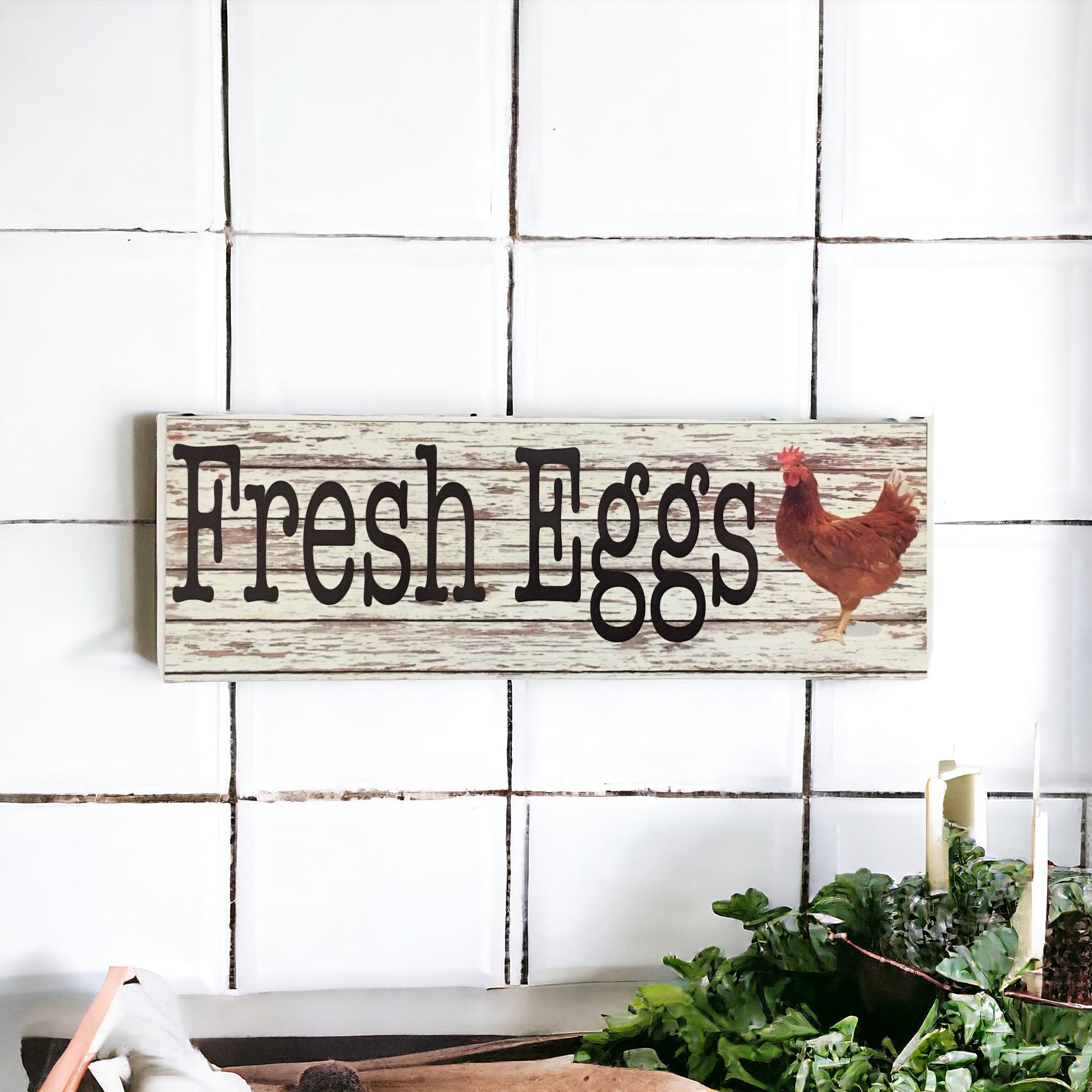 Fresh Eggs Chicken Sign - The Renmy Store Homewares & Gifts 