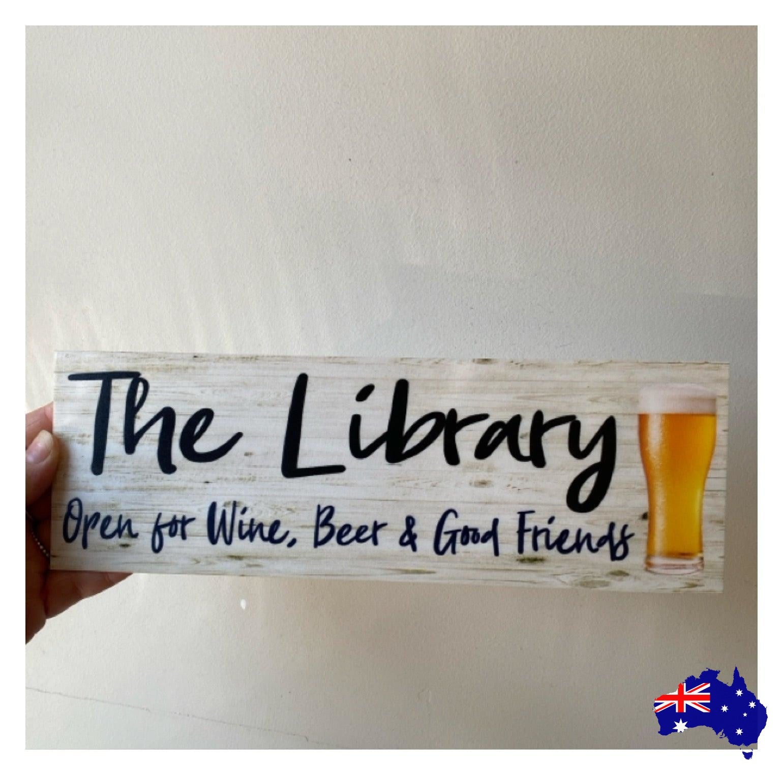 Bar Cold Beer Good Friends Custom Personalised Sign - The Renmy Store Homewares & Gifts 