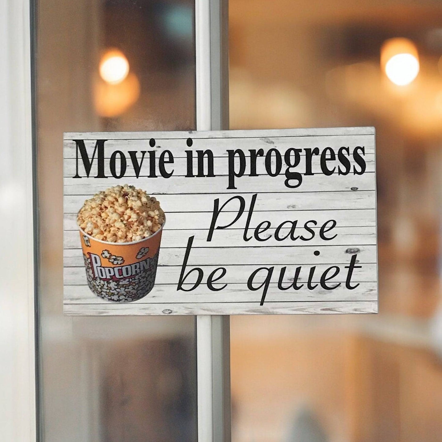 Movie In Progress Please Be Quiet Retro Sign - The Renmy Store Homewares & Gifts 