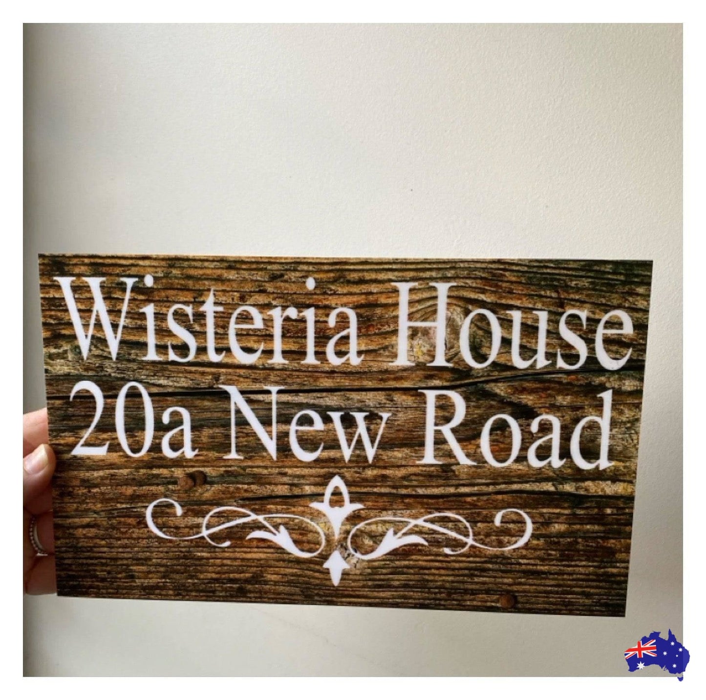 Custom Personalised Dark Wood Look Sign - The Renmy Store Homewares & Gifts 