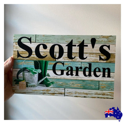 Garden Gardening Gardener Custom Personalised Sign - The Renmy Store Homewares & Gifts 