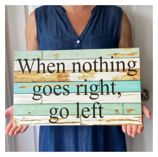 Custom Personalised Blue White Timber Wood Large Signage Sign - The Renmy Store Homewares & Gifts 