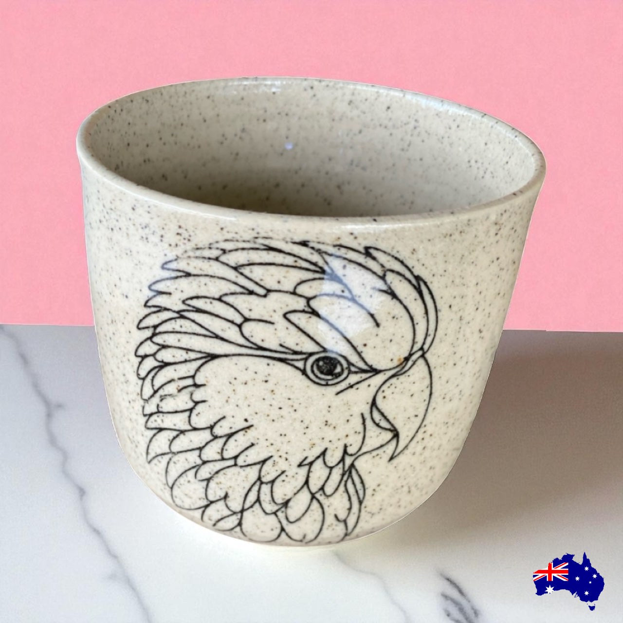 Mug Cup Parrot Bird Pottery Ceramic Aussie Made