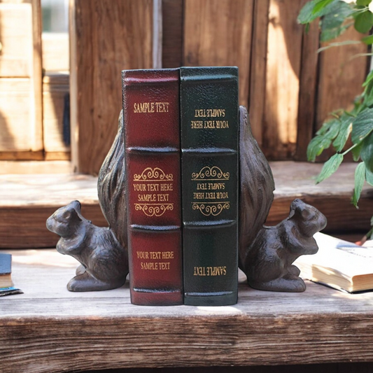 Squirrel Bookend Book Ends Set Cast Iron - The Renmy Store Homewares & Gifts 