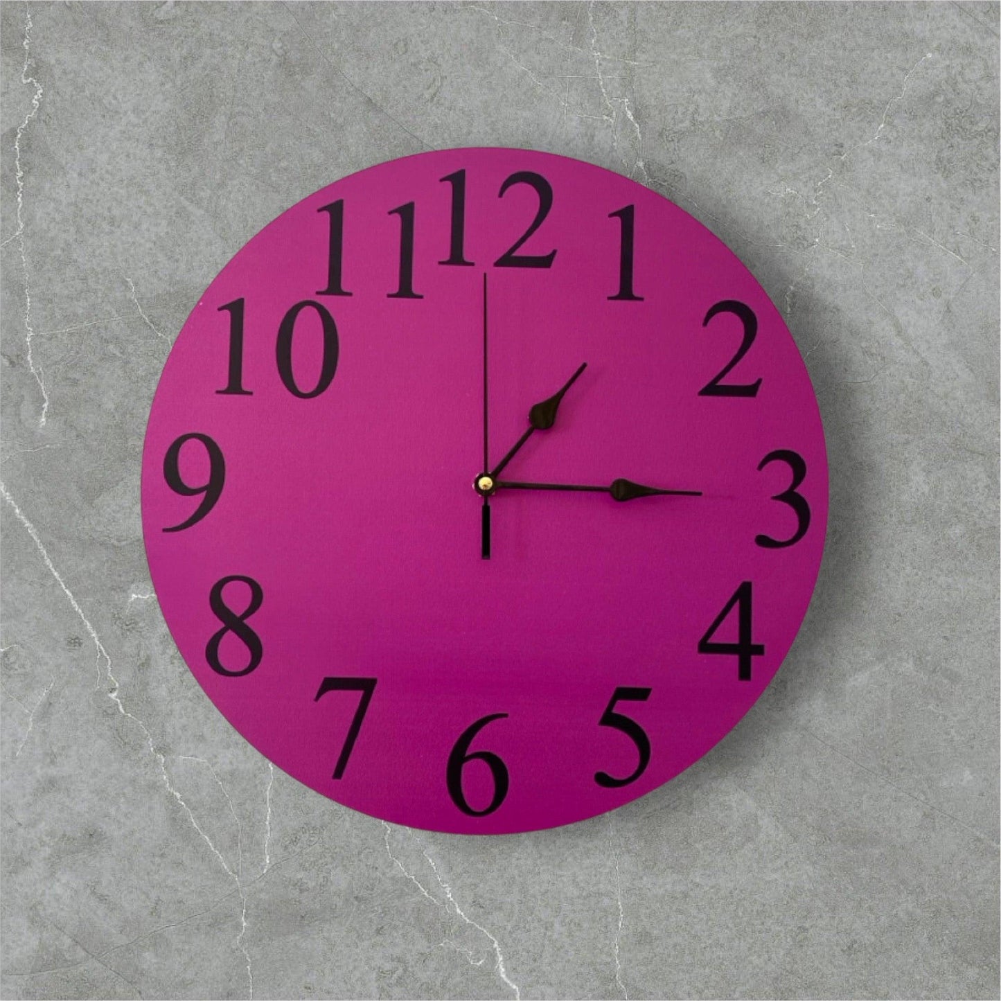 Clock Wall Pink Hot Chick Aussie Made - The Renmy Store Homewares & Gifts 