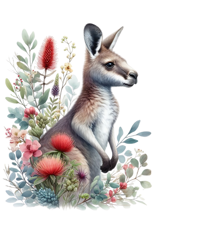 Please Keep Dogs On A Lead Sign | Kangaroo Wallaby Custom | Aussie Made