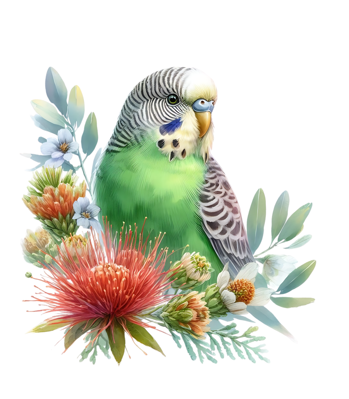 Green Budgie Bird Custom Personalised Sign | Aussie Made | Australian Native Bird House Decor