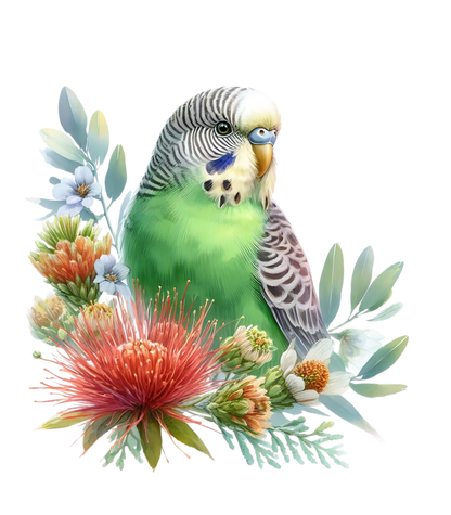 Green Budgie Bird Custom Personalised Sign | Aussie Made | Australian Native Bird House Decor