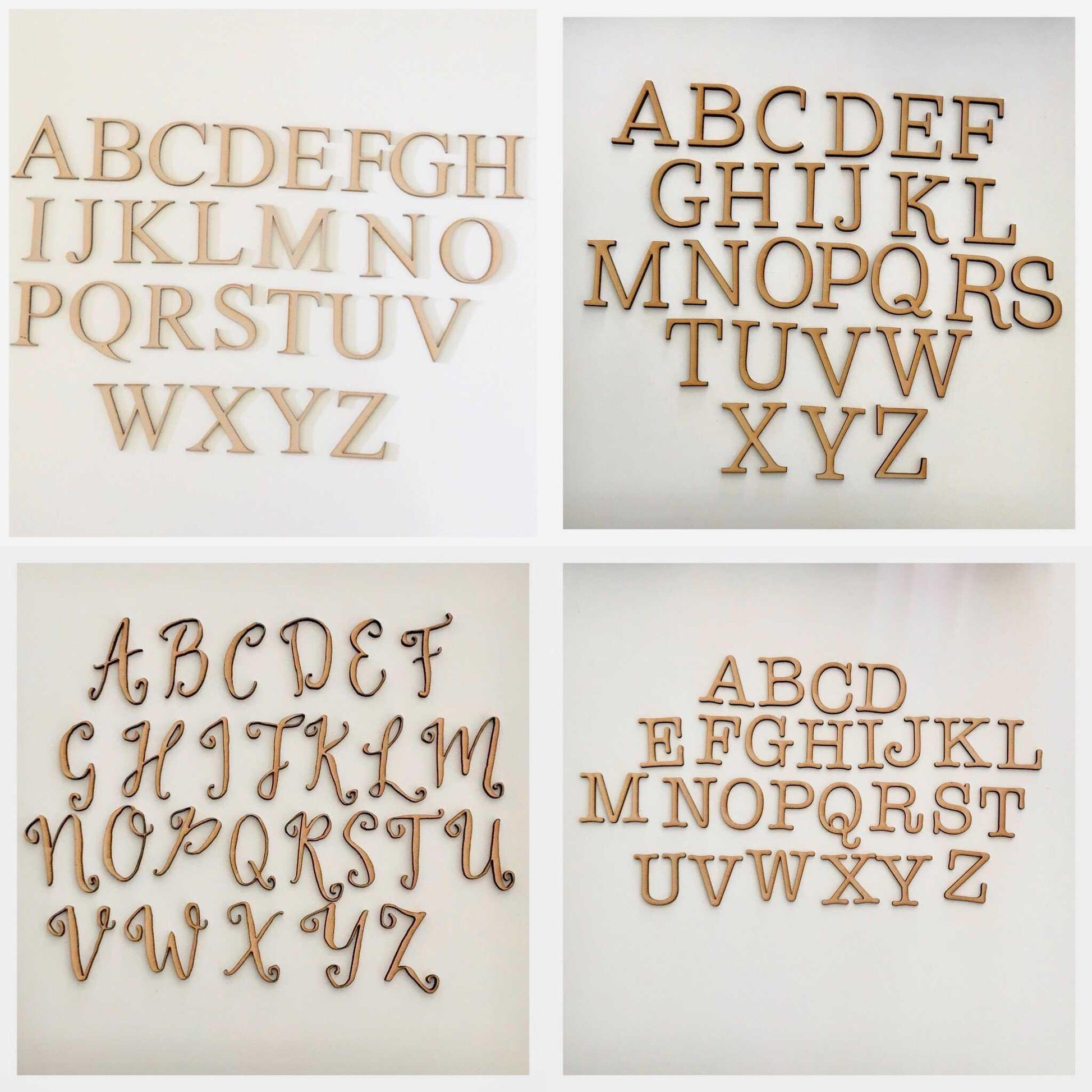 Letter Alphabet x 10 Letters MDF Laser Cut Personalised Custom - The Renmy Store Homewares & Gifts 