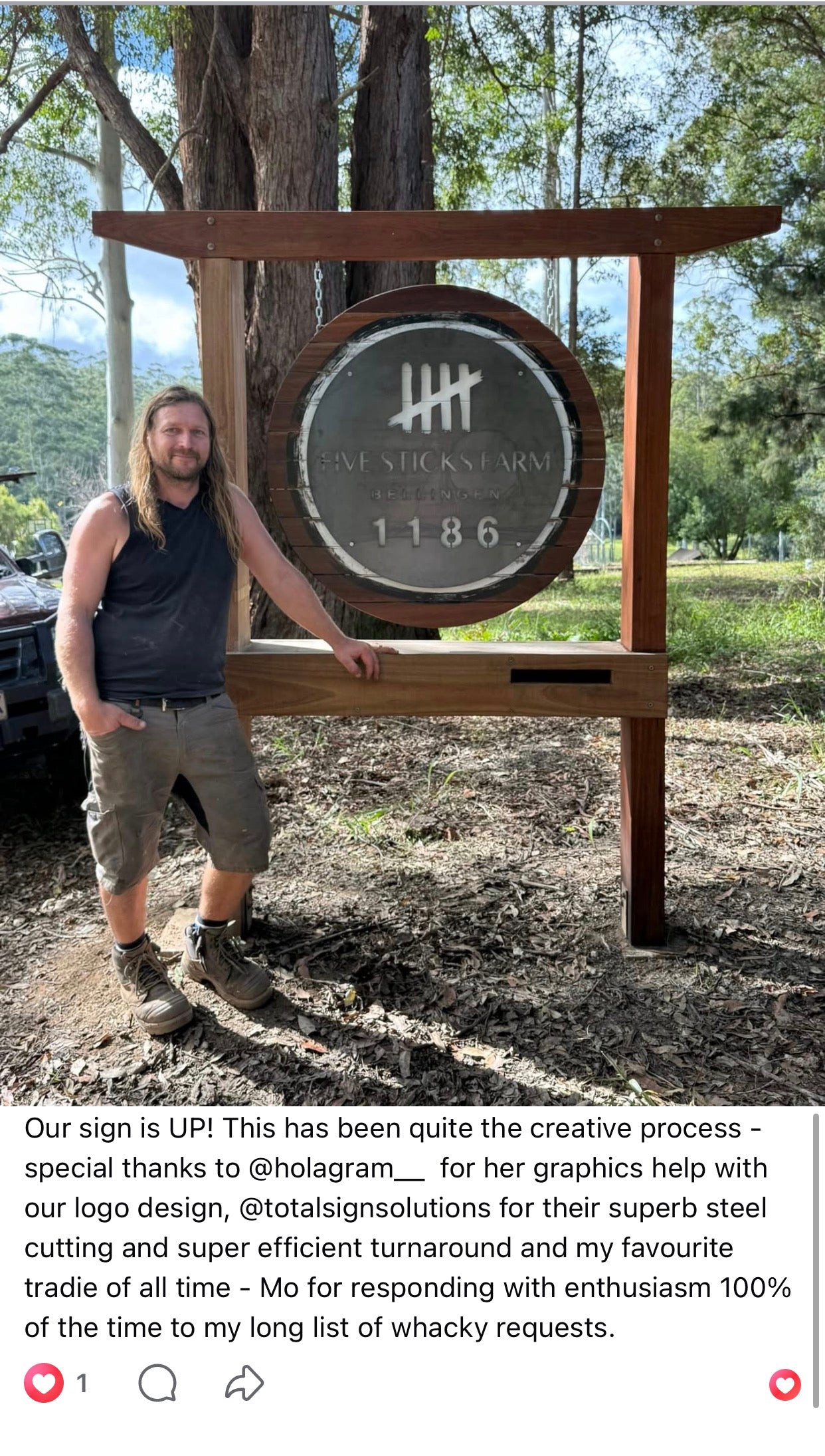 Round Custom Property Shop Business Address Sign - Personalised Rusty Metal Steel Sign - Australian Made