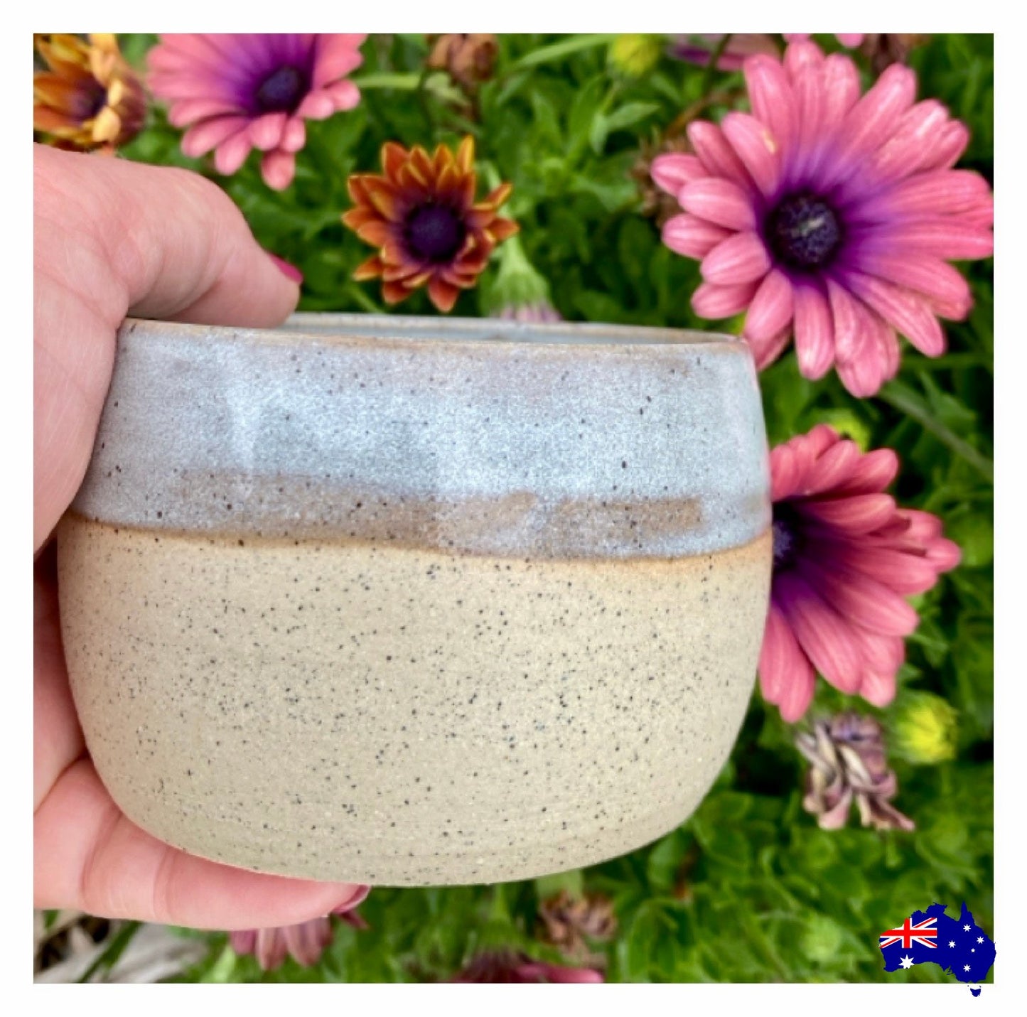 Mug Cup Natural Earth Blue Pottery Ceramic Aussie Made