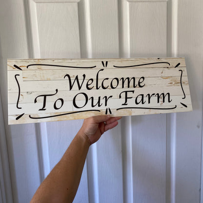 Cottage Custom Personalised Rustic Chic Sign