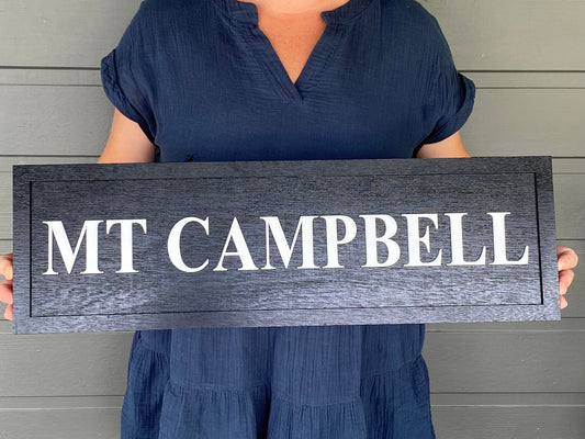 House Residence Shop Timber Wood Custom Personalised Vintage Sign