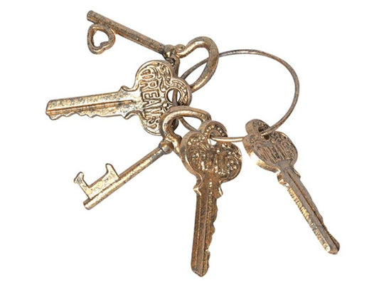 Keys Key Set Antique Gold - The Renmy Store Homewares & Gifts 